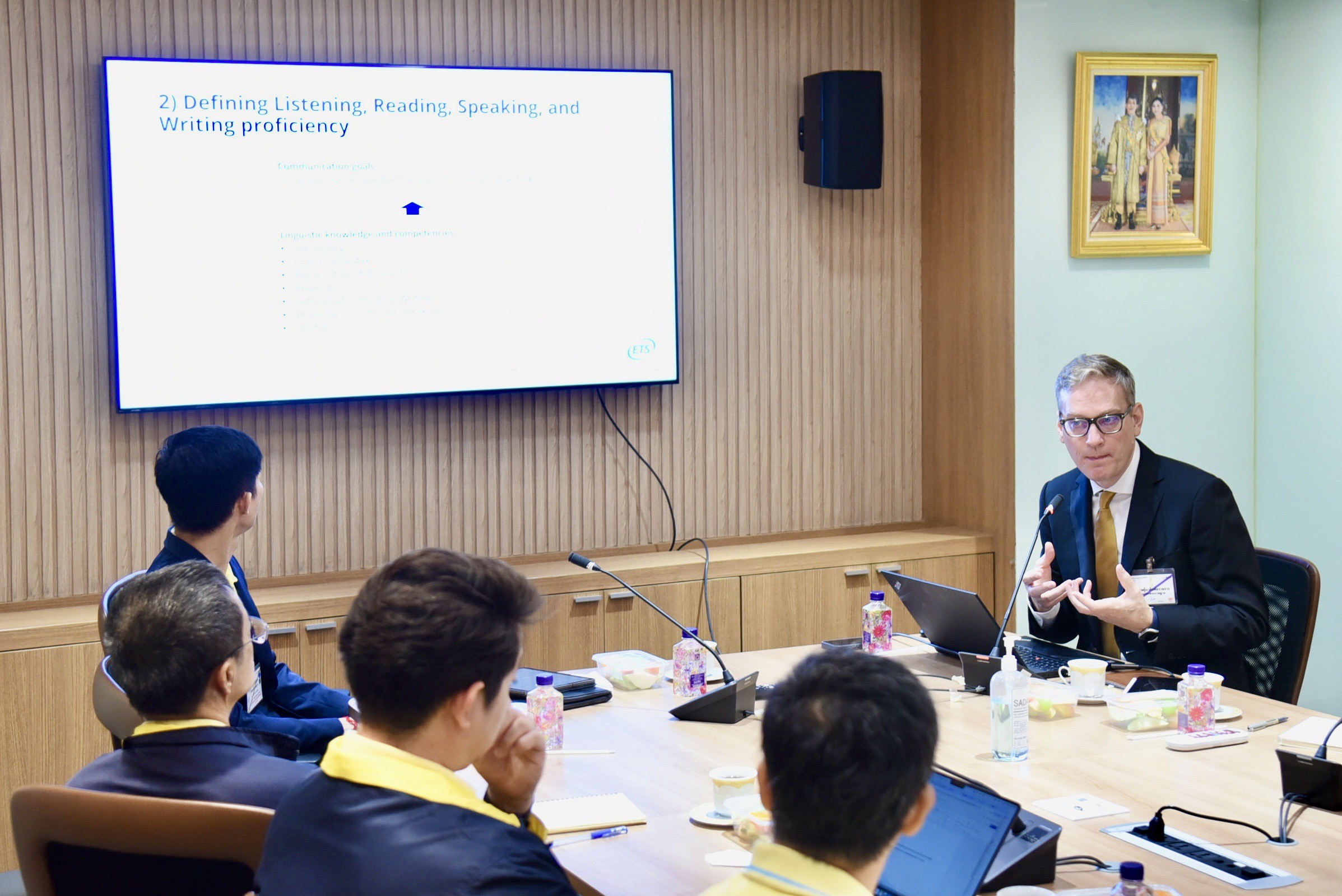 Dr.Jonathan Schmidgall, ETS Senior Research Specialist attended a meeting with Khunying Sumontha Promboon President of Chitralada Technology Institute (CDTI) and faculty deans