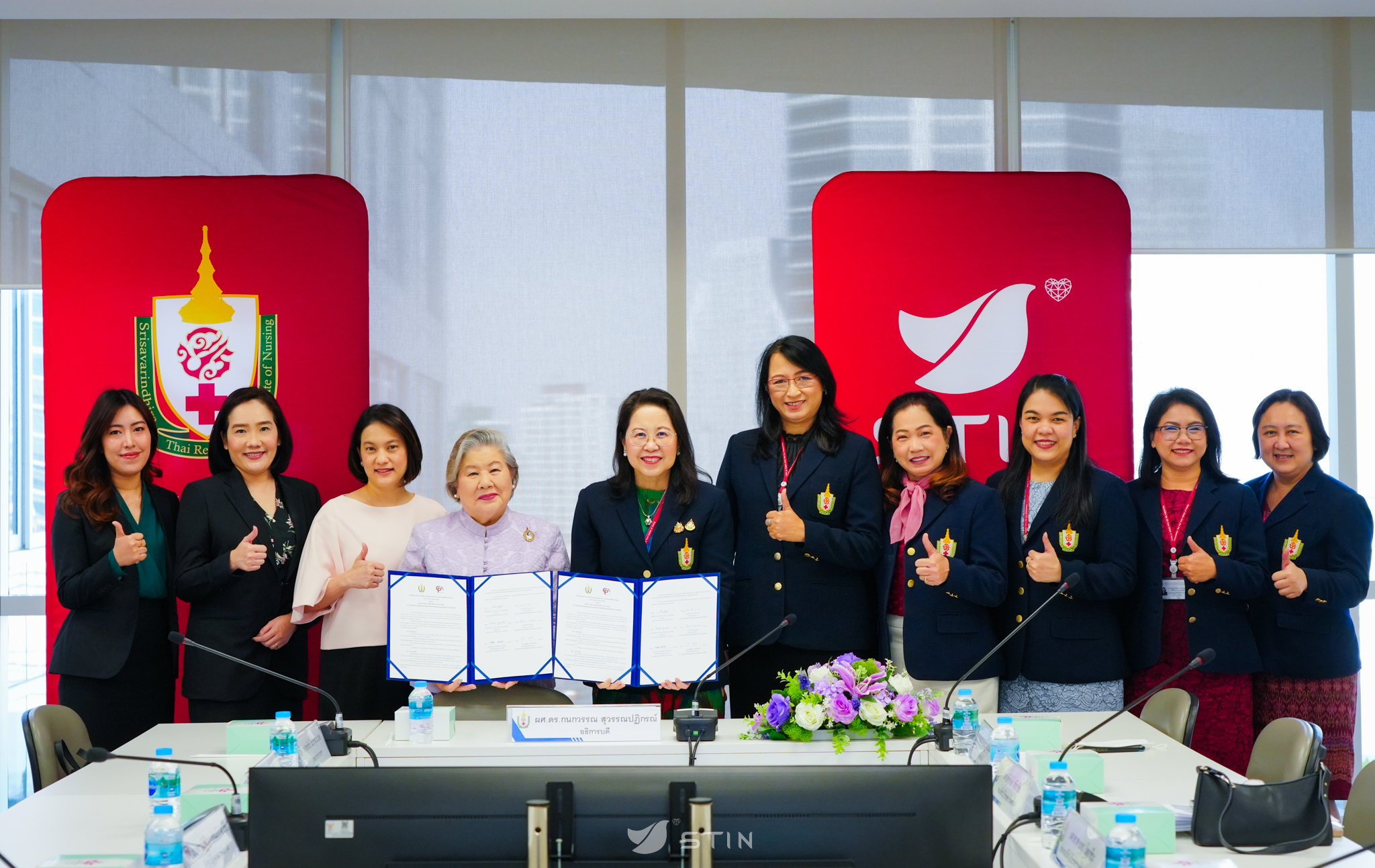 CPA (Thailand) and STIN Memorandum of Understanding (MOU) Signing Ceremony   to assess and develop English Language Proficiency of first-year nursing students at STIN.