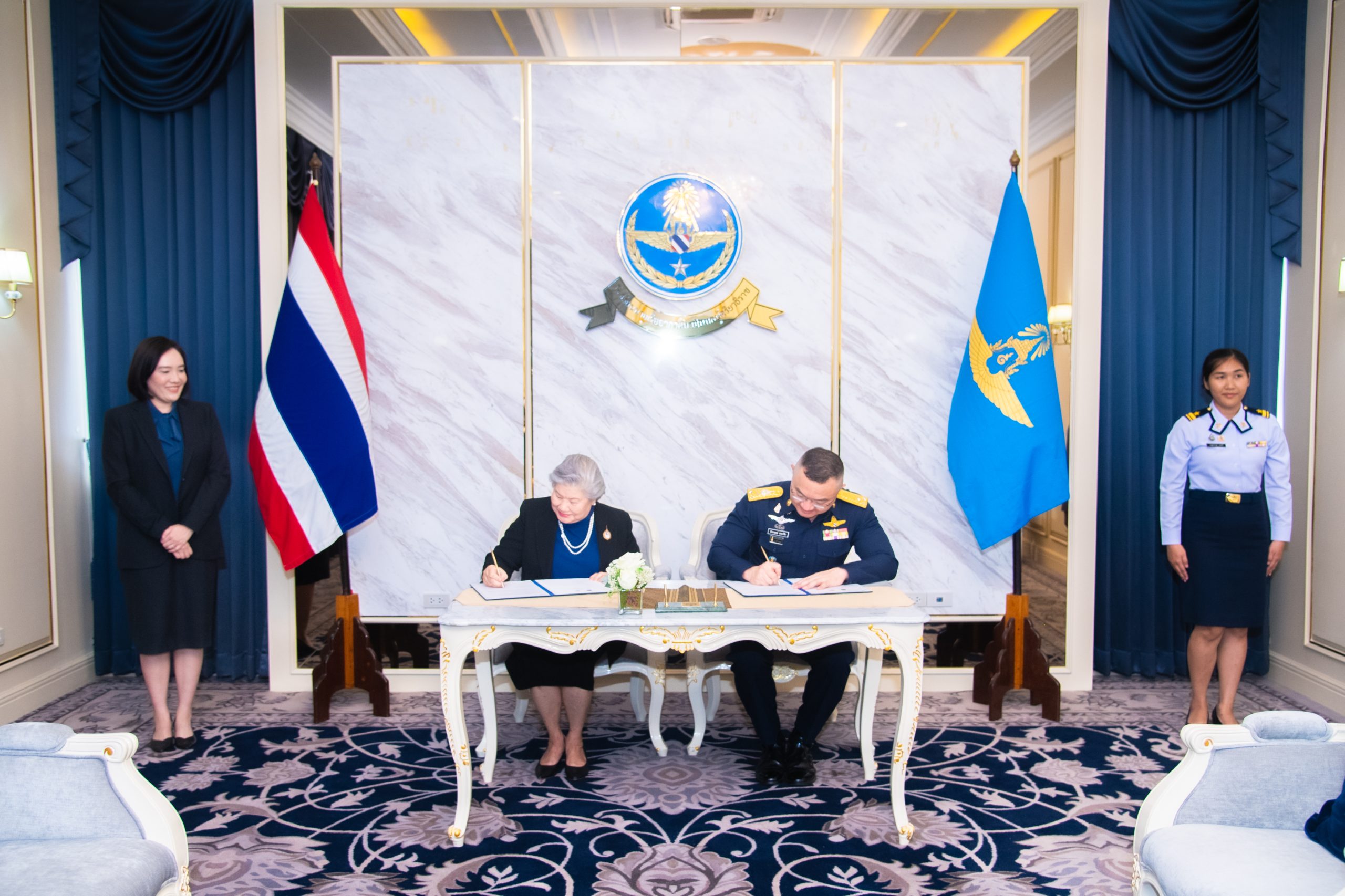 CPA (Thailand) and Navaminda Kasatriyadhiraj Royal Air Force Academy Agreement signing ceremony to assess the English language proficiency for cadets at the Academy
